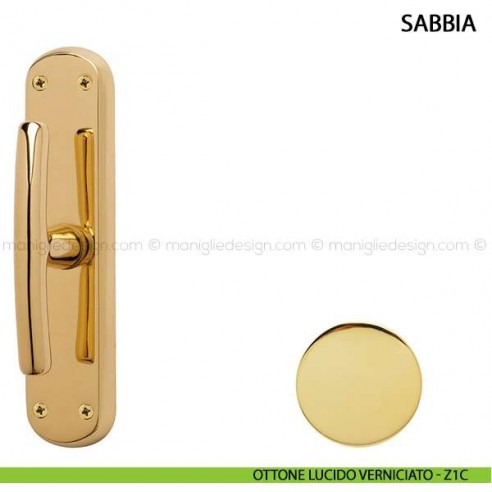 Maniglia cremonese per finestra Sabbia Comit ottone lucido verniciato