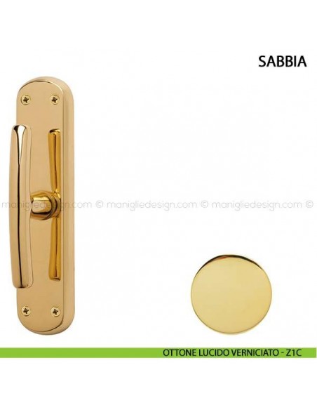 Maniglia cremonese per finestra Sabbia Comit ottone lucido verniciato