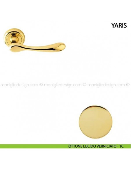 Maniglia per porta Yaris Comit ottone lucido verniciato