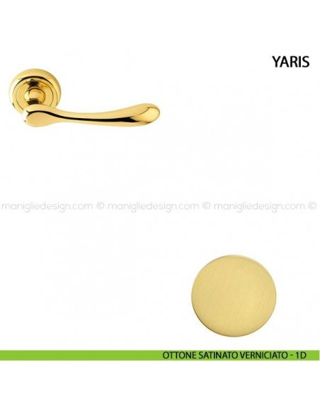 Maniglia per porta Yaris Comit ottone satinato verniciato