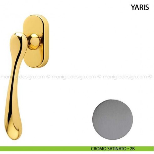 Maniglia per finestra martellina DK Yaris Comit cromo satinato