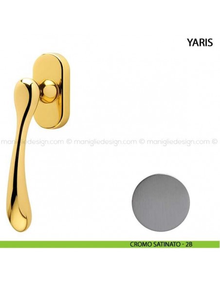 Maniglia per finestra martellina DK Yaris Comit cromo satinato