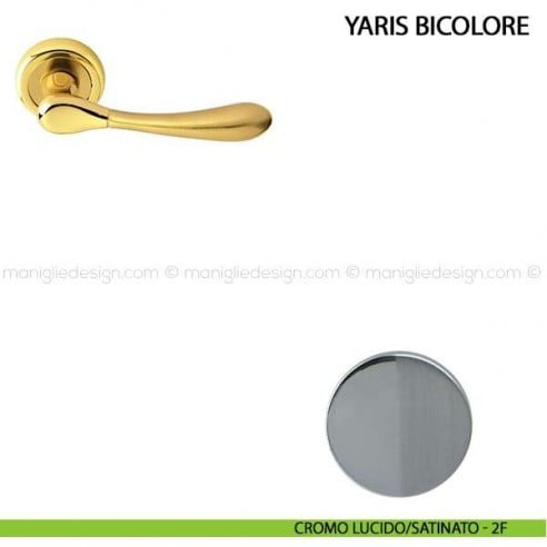 Maniglia per porta Yaris Bicolore Comit cromo lucido/satinato verniciato