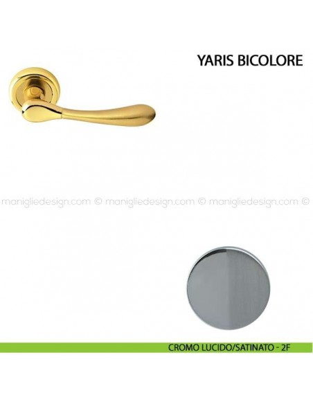 Maniglia per porta Yaris Bicolore Comit cromo lucido/satinato verniciato