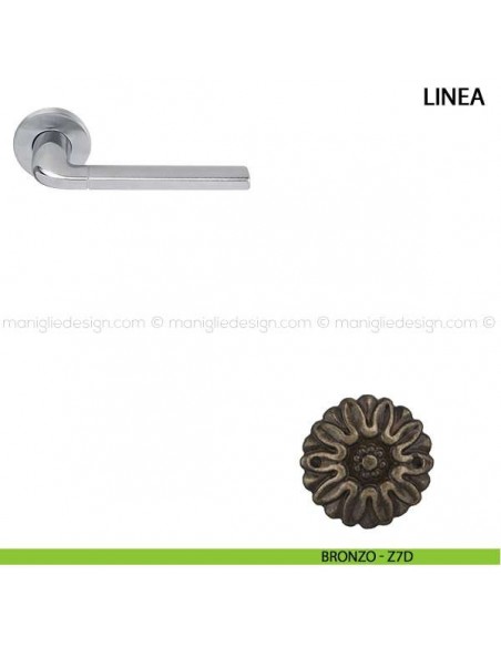 Maniglia per porta Linea Comit bronzo