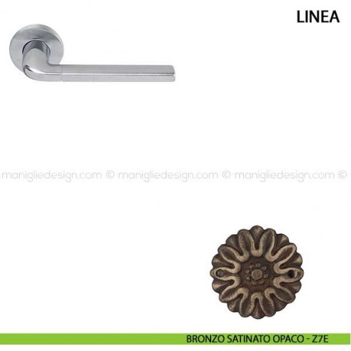 Maniglia per porta Linea Comit bronzo satinato opaco