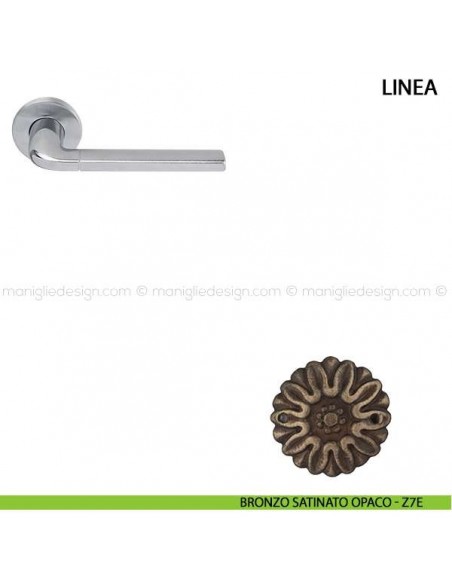 Maniglia per porta Linea Comit bronzo satinato opaco