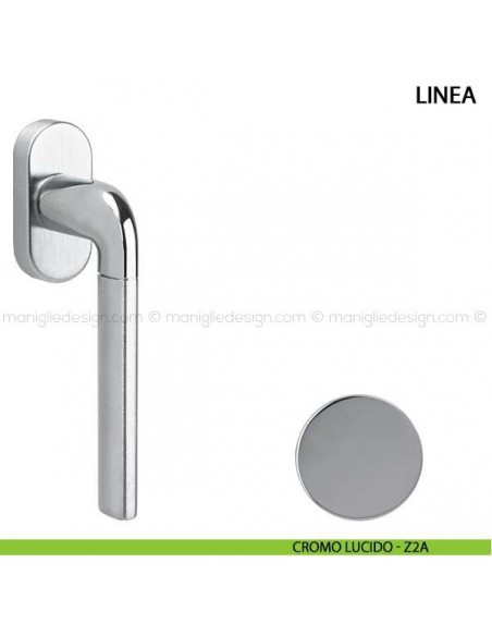 Maniglia per finestra martellina DK Linea Comit cromo lucido