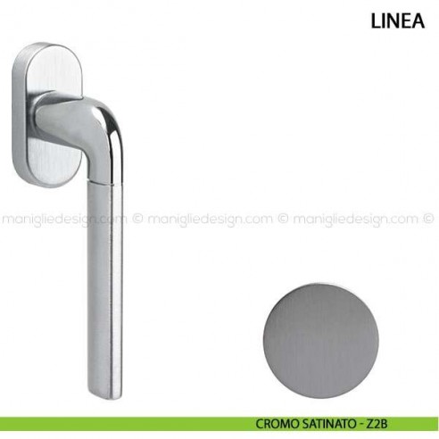 Maniglia per finestra martellina DK Linea Comit cromo satinato