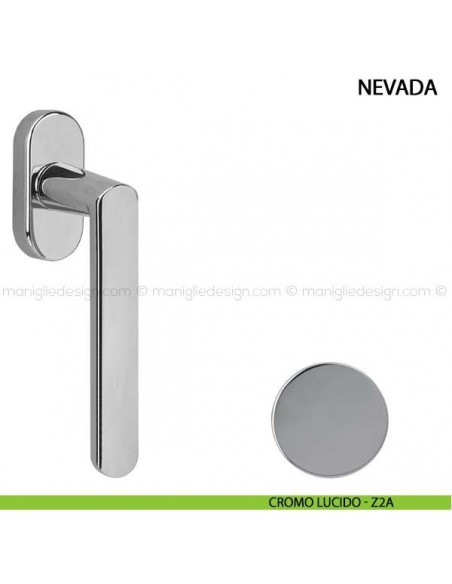 Maniglia per finestra martellina DK Nevada Comit cromo lucido