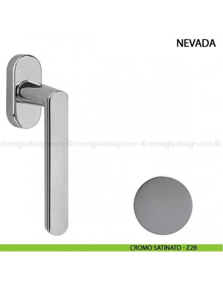Maniglia per finestra martellina DK Nevada Comit cromo satinato