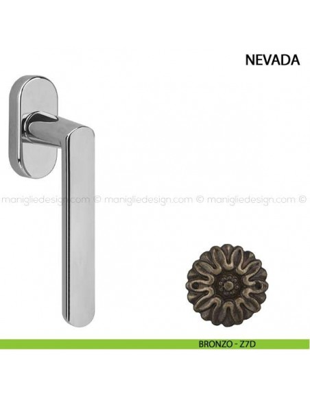 Maniglia per finestra martellina DK Nevada Comit bronzo