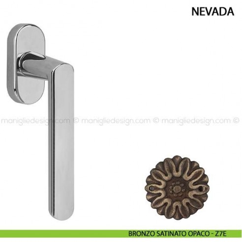 Maniglia per finestra martellina DK Nevada Comit bronzo satinato opaco