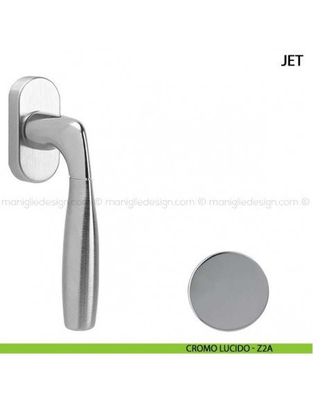 Maniglia per finestra martellina DK Jet Comit cromo lucido