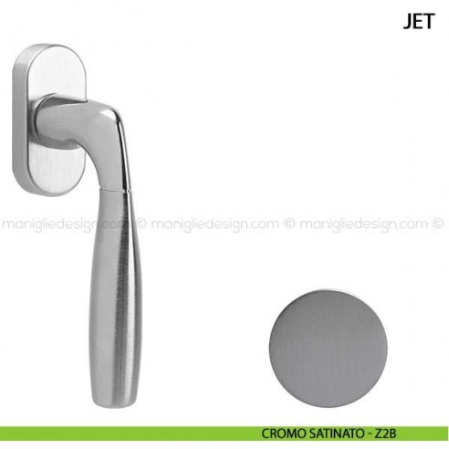 Maniglia per finestra martellina DK Jet Comit cromo satinato