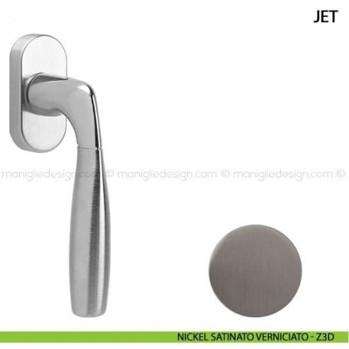 Maniglia per finestra martellina DK Jet Comit nickel satinato verniciato