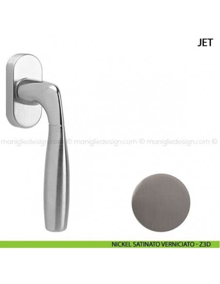 Maniglia per finestra martellina DK Jet Comit nickel satinato verniciato