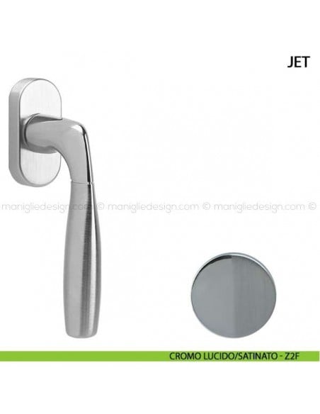 Maniglia per finestra martellina DK Jet Comit cromo lucido/satinato
