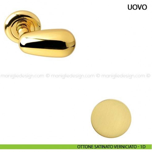 Maniglia per porta Uovo Comit ottone satinato verniciato