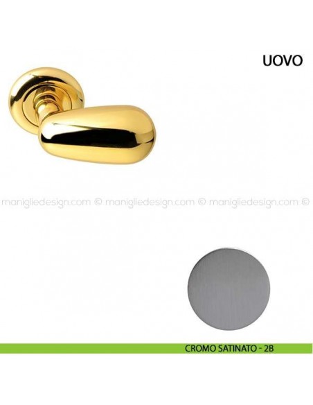 Maniglia per porta Uovo Comit cromo satinato