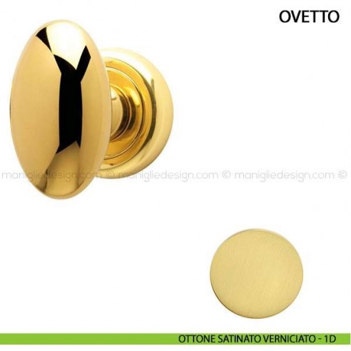 Maniglia per porta Ovetto Comit ottone satinato verniciato