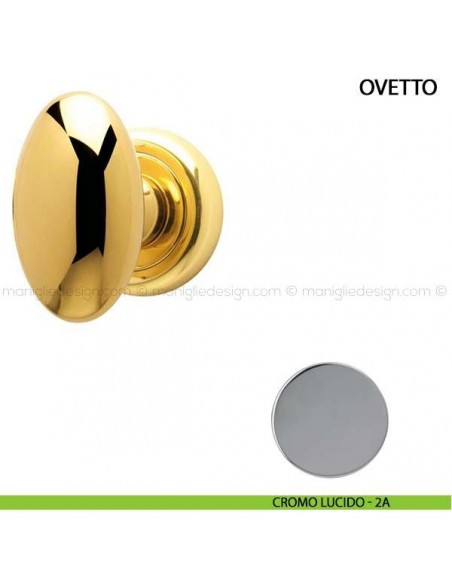 Maniglia per porta Ovetto Comit cromo lucido