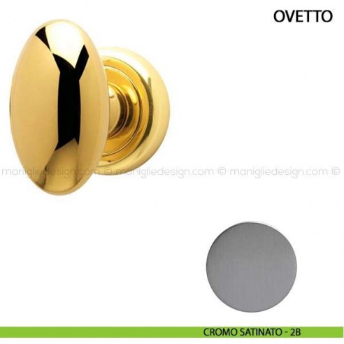 Maniglia per porta Ovetto Comit cromo satinato