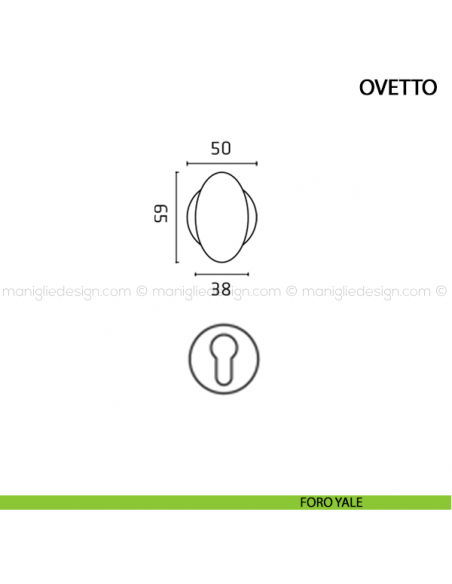 Maniglia per porta Ovetto Comit foro yale