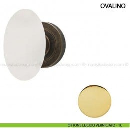 Pomolo per porta Ovalino Comit con porcellana bianca 2