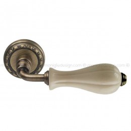 Maniglia per porta Zena Comit con porcellana avorio opaco