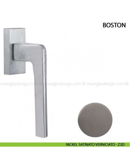 Maniglia per finestra martellina DK Boston Comit nickel satinato verniciato