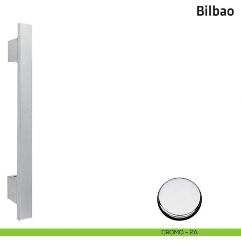 Maniglione per porta Bilbao Comit singolo 340 mm cromo lucido