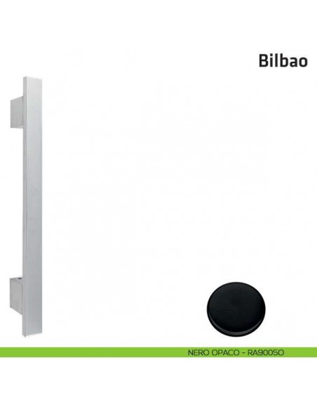 Maniglione per porta Bilbao Comit accoppiato 340 mm nero opaco