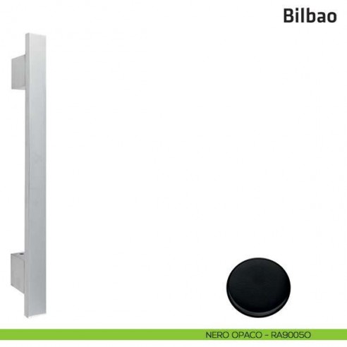 Maniglione per porta Bilbao Comit singolo 440 mm nero opaco