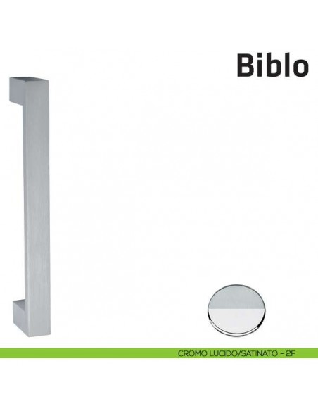 Maniglione per porta Biblo Comit singolo 230 mm cromo lucido/satinato
