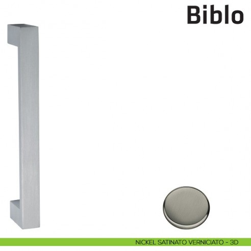 Maniglione per porta Biblo Comit singolo 274 mm nickel satinato verniciato