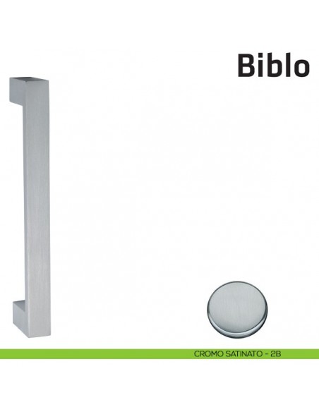 Maniglione per porta Biblo Comit accoppiato 274 mm cromo satinato