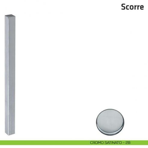 Maniglione per porta in vetro Scorre Comit accoppiato 340 mm cromo satinato