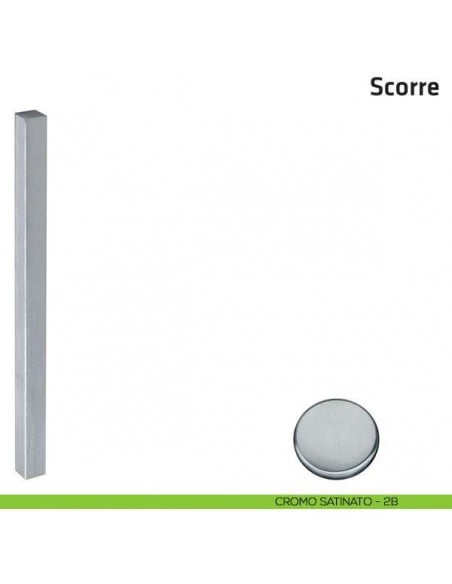 Maniglione per porta in vetro Scorre Comit accoppiato 340 mm cromo satinato