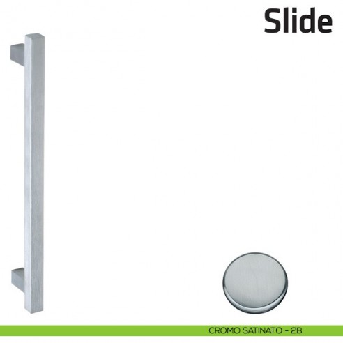 Maniglione per porta Slide Comit accoppiato 270 mm cromo satinato