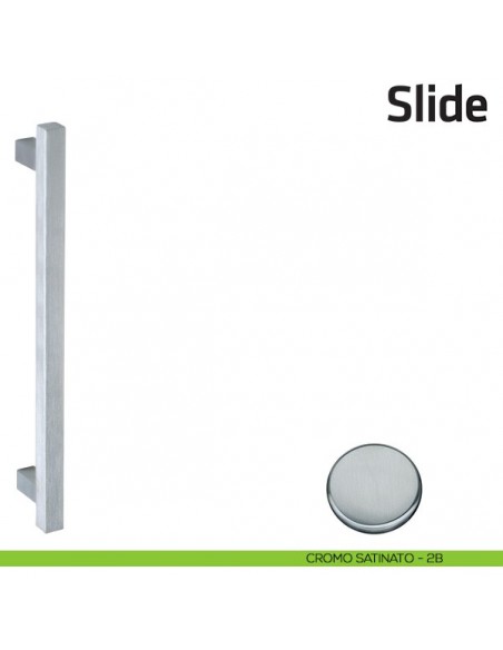 Maniglione per porta Slide Comit accoppiato 270 mm cromo satinato