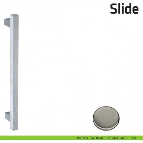Maniglione per porta Slide Comit accoppiato 270 mm nickel satinato verniciato