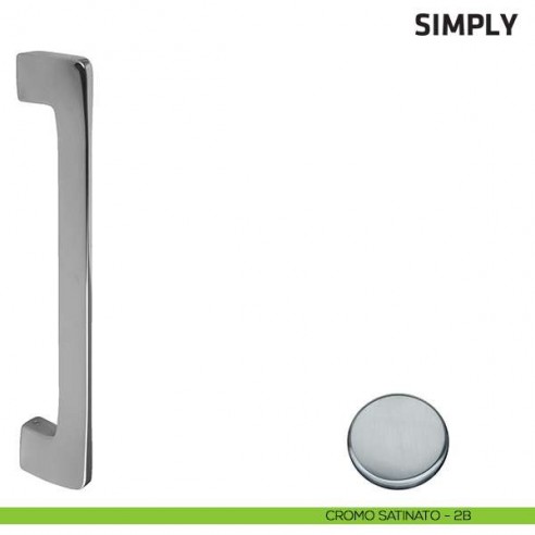 Maniglione per porta Simply Comit singolo 300 mm cromo satinato