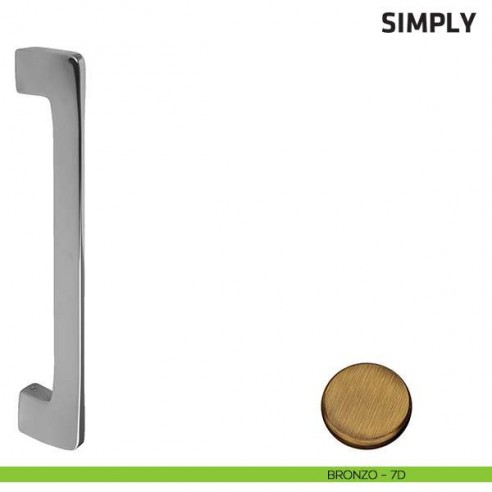 Maniglione per porta Simply Comit singolo 300 mm bronzo
