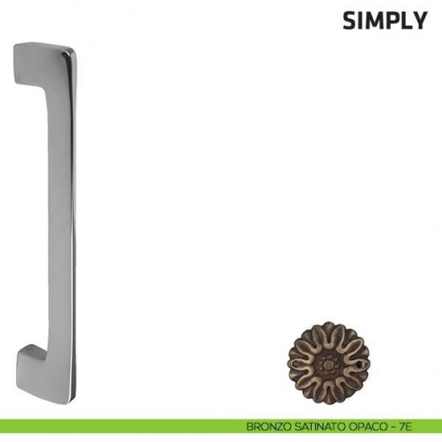 Maniglione per porta Simply Comit singolo 300 mm bronzo satinato opaco