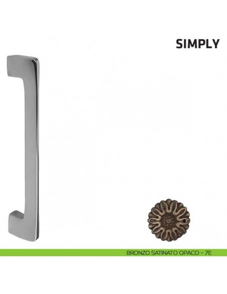 Maniglione per porta Simply Comit singolo 300 mm bronzo satinato opaco