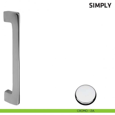Maniglione per porta Simply Comit accoppiato 300 mm cromo lucido