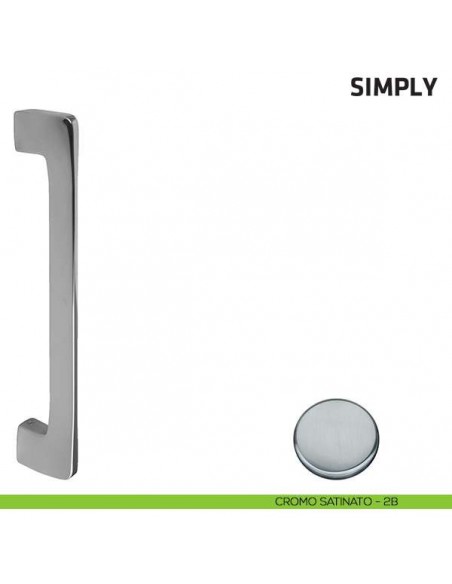 Maniglione per porta Simply Comit accoppiato 300 mm cromo satinato