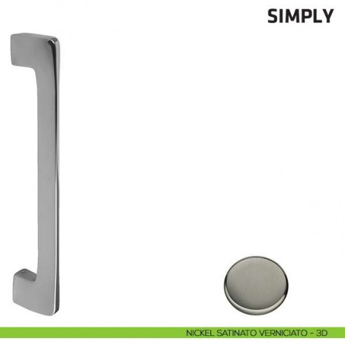 Maniglione per porta Simply Comit accoppiato 300 mm nickel satinato verniciato