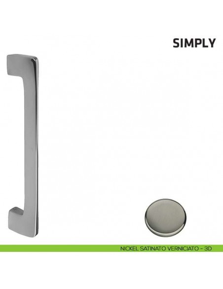 Maniglione per porta Simply Comit accoppiato 300 mm nickel satinato verniciato